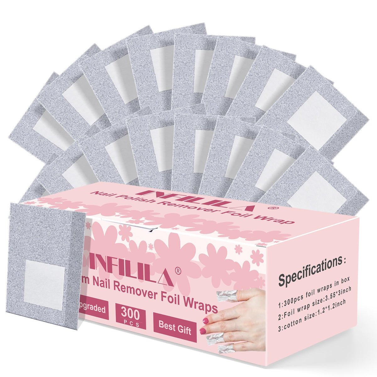 NXJ INFILILA front box showing 300 wraps and clear labeling for value