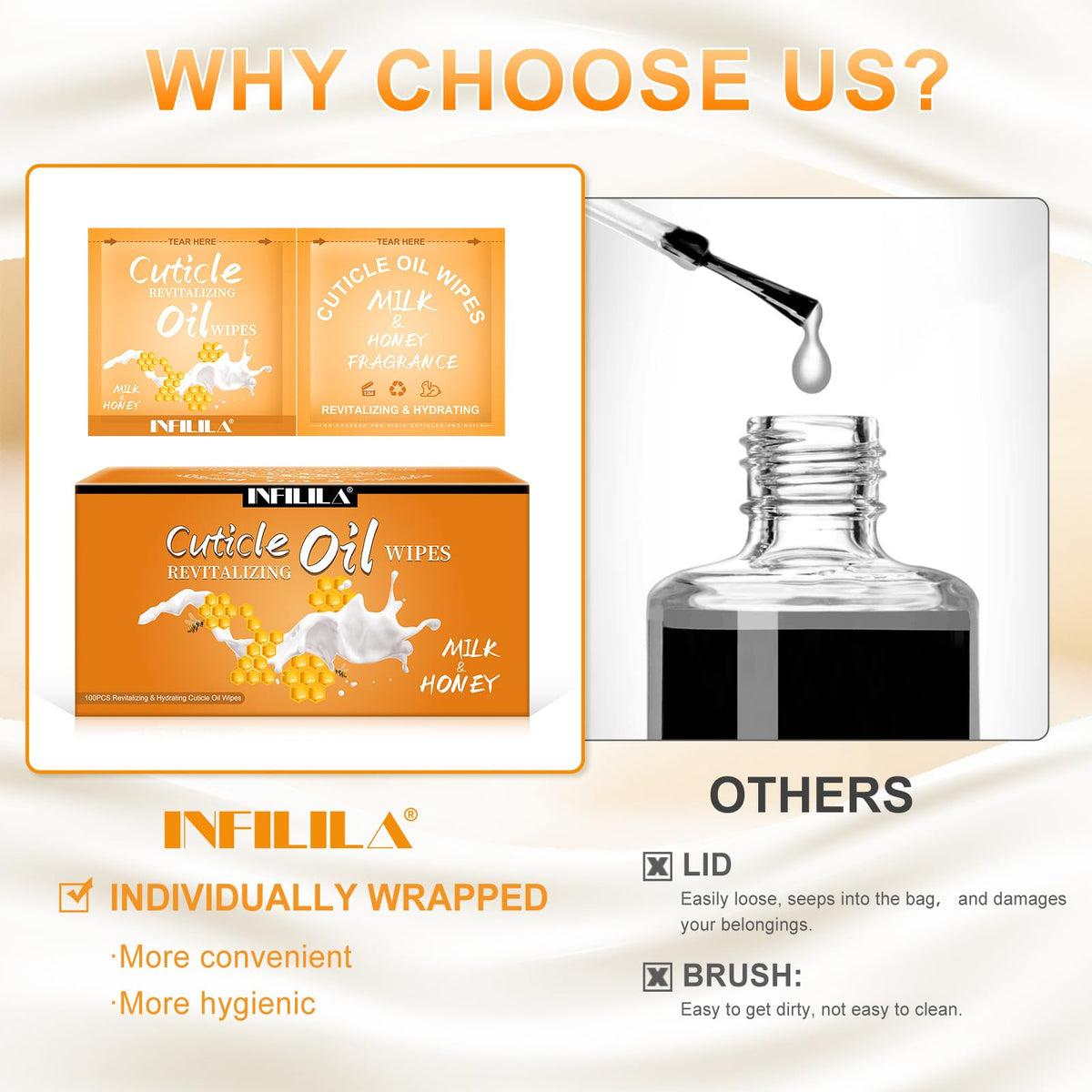 NXJ INFILILA golden oil drop texture demonstrating nourishing natural oils