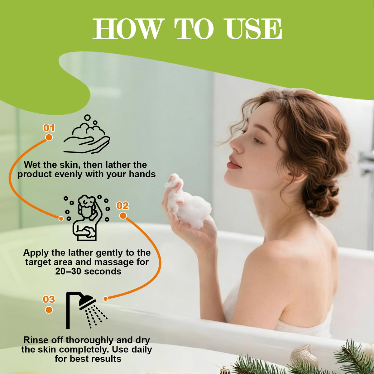 NXPPYY being applied to foot to relieve itch and control odor