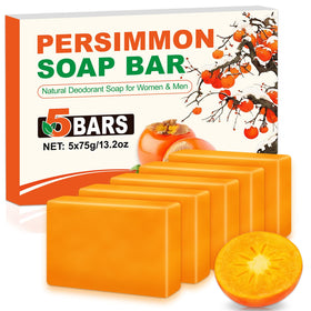 NXPPYY front packaging showing five persimmon soap bars and benefits
