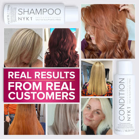 NYK1 before-and-after on extensions showing minimized frizz and slip