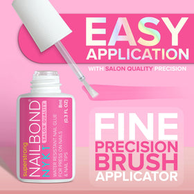 NYK1 bonding a nail tip illustrating reliable hold for repair and extensions