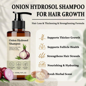 NYPKEX label close-up highlighting onion hydrosol, rosemary, biotin