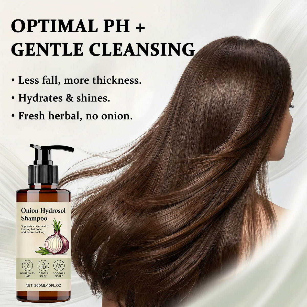 NYPKEX shampoo in hand during application for scalp nourishment