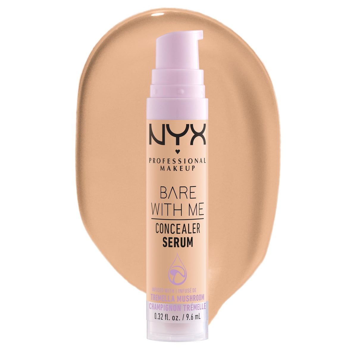 NYX PROFESSIONAL MAKEUP front packaging of Bare With Me Beige for quick shade ID