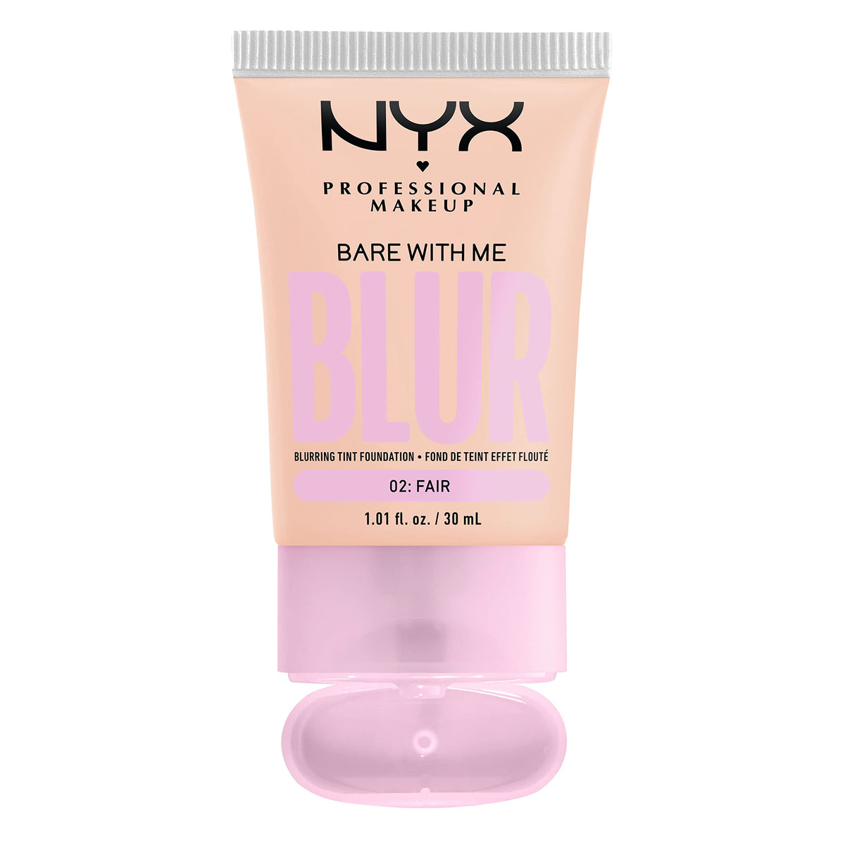 NYX PROFESSIONAL MAKEUP bottle beside ingredient list highlighting glycerin and niacinamide benefit