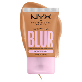 NYX PROFESSIONAL MAKEUP side-by-side before and after showing blurred pores benefit
