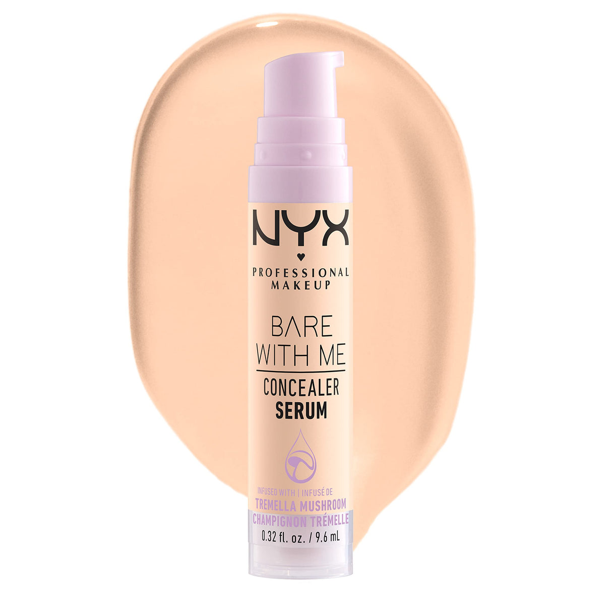 NYX PROFESSIONAL MAKEUP front packaging showing concealer tube and branding, clear product ID benefit