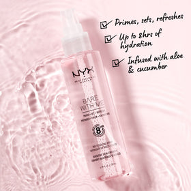 NYX Bare With Me fine-mist close-up highlighting even spray and hydration