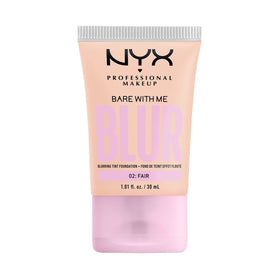 NYX PROFESSIONAL MAKEUP front packaging showing fair shade and blur finish benefit