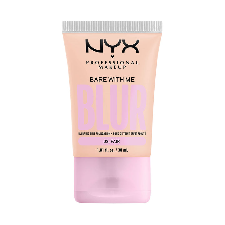 NYX PROFESSIONAL MAKEUP front packaging showing fair shade and blur finish benefit