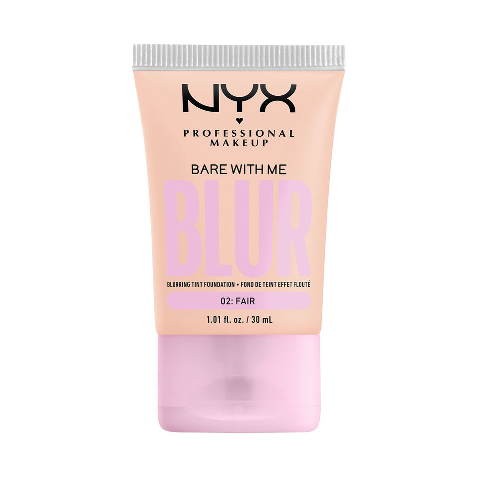 NYX PROFESSIONAL MAKEUP front packaging showing fair shade and blur finish benefit