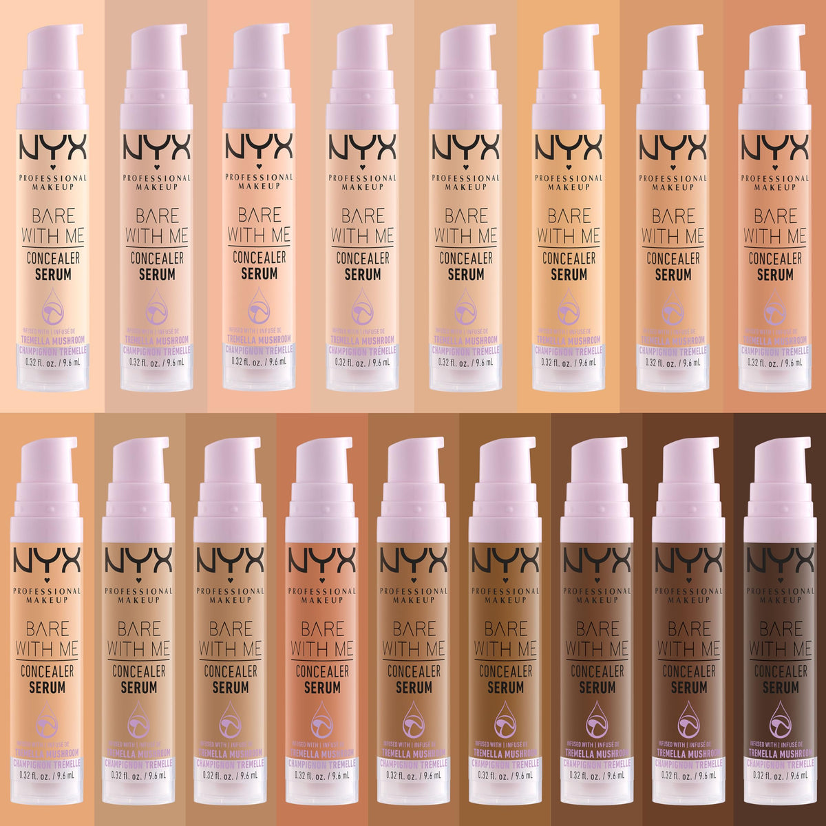 NYX PROFESSIONAL MAKEUP label and ingredients panel highlighting vegan cruelty-free claim