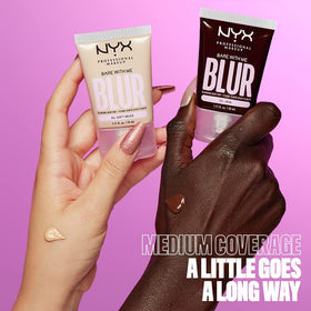 NYX PROFESSIONAL MAKEUP label and ingredients close-up highlighting glycerin and niacinamide