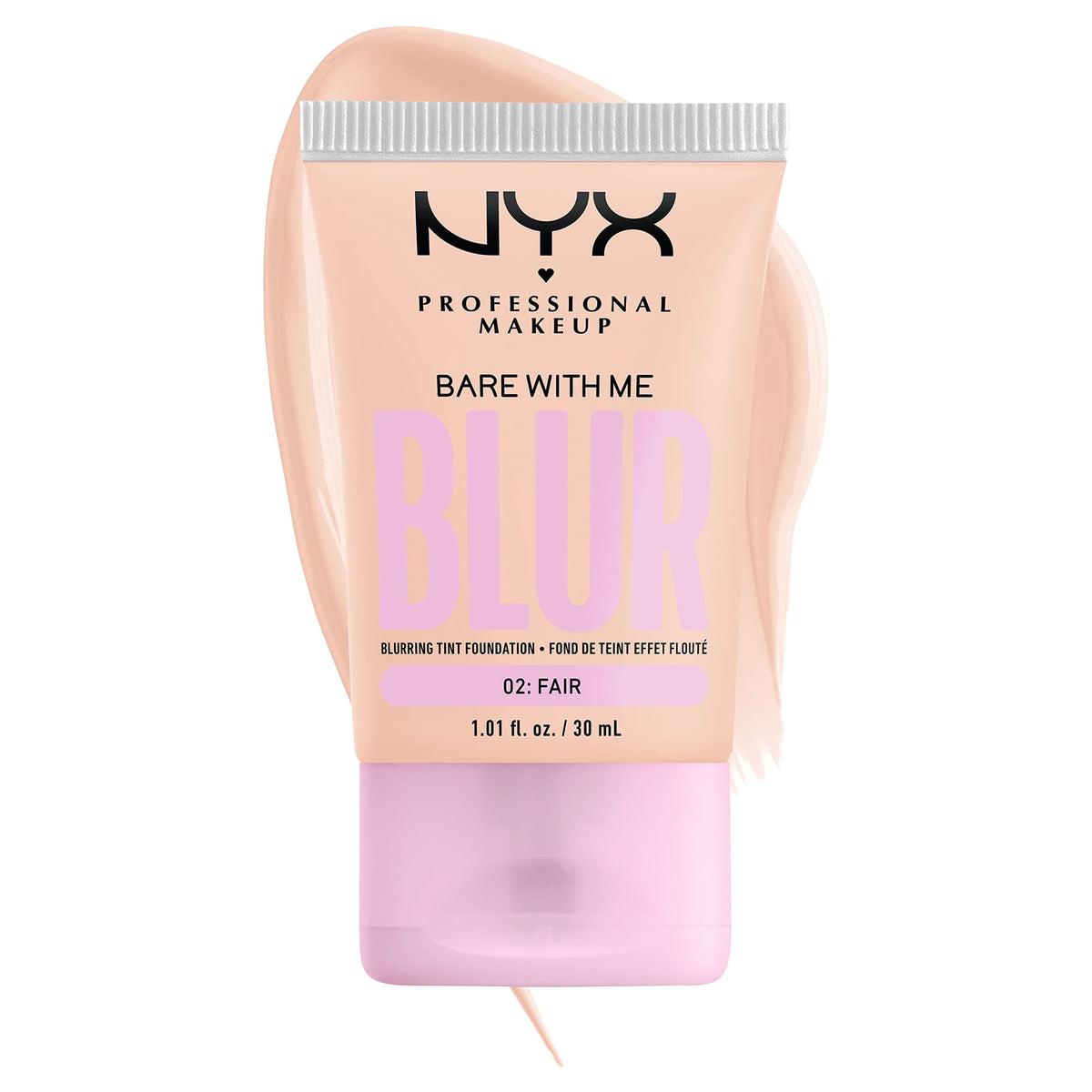 NYX PROFESSIONAL MAKEUP swatches on arm comparing coverage and blendability benefit