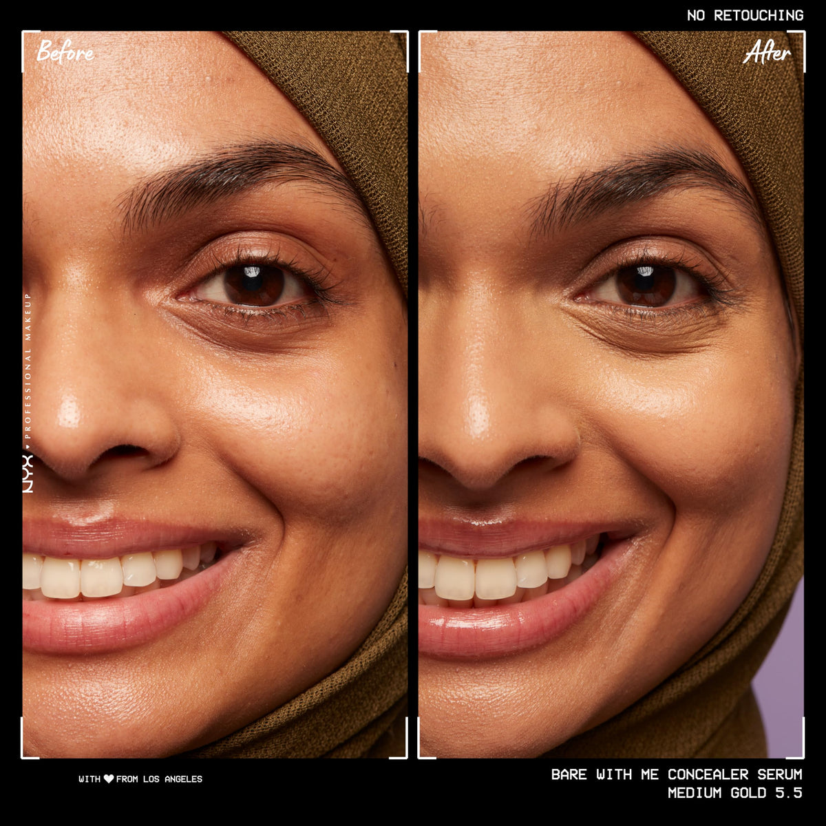 NYX PROFESSIONAL MAKEUP swatches on arm comparing medium golden for shade match