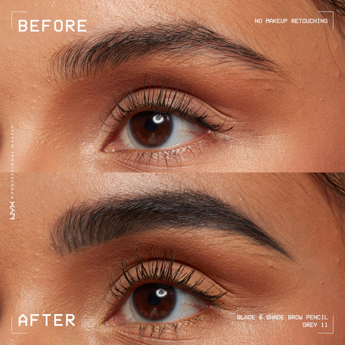 NYX PROFESSIONAL MAKEUP nano-stroke detail illustrating hairlike lines benefit