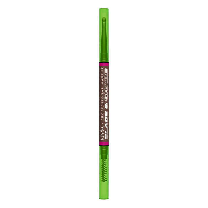 NYX PROFESSIONAL MAKEUP front packaging showing Brunette shade and dual-tip benefit