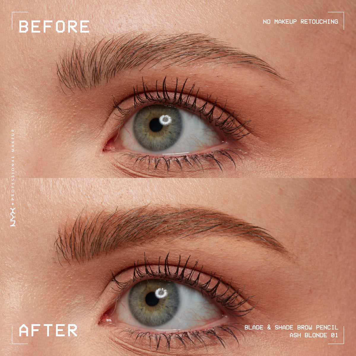 NYX PROFESSIONAL MAKEUP demo strokes on skin showing natural shading benefit