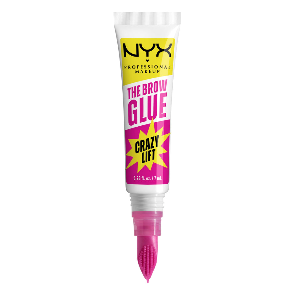NYX PROFESSIONAL MAKEUP front packaging showing clear brow gel and branding benefits
