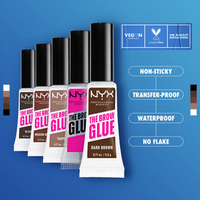 NYX PROFESSIONAL MAKEUP on-model brow close-up demonstrating laminated hold
