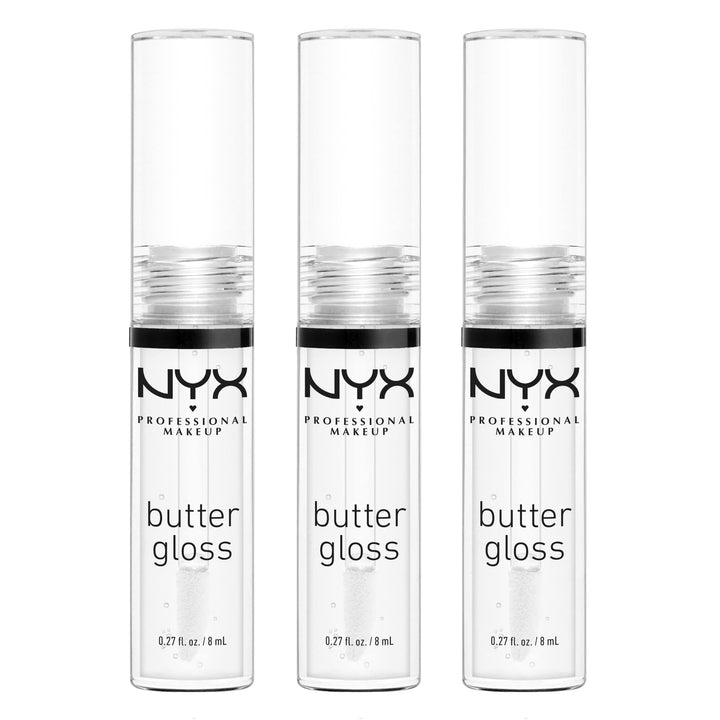 NYX Butter Gloss front packaging showing clear tube and label, easy identification benefit