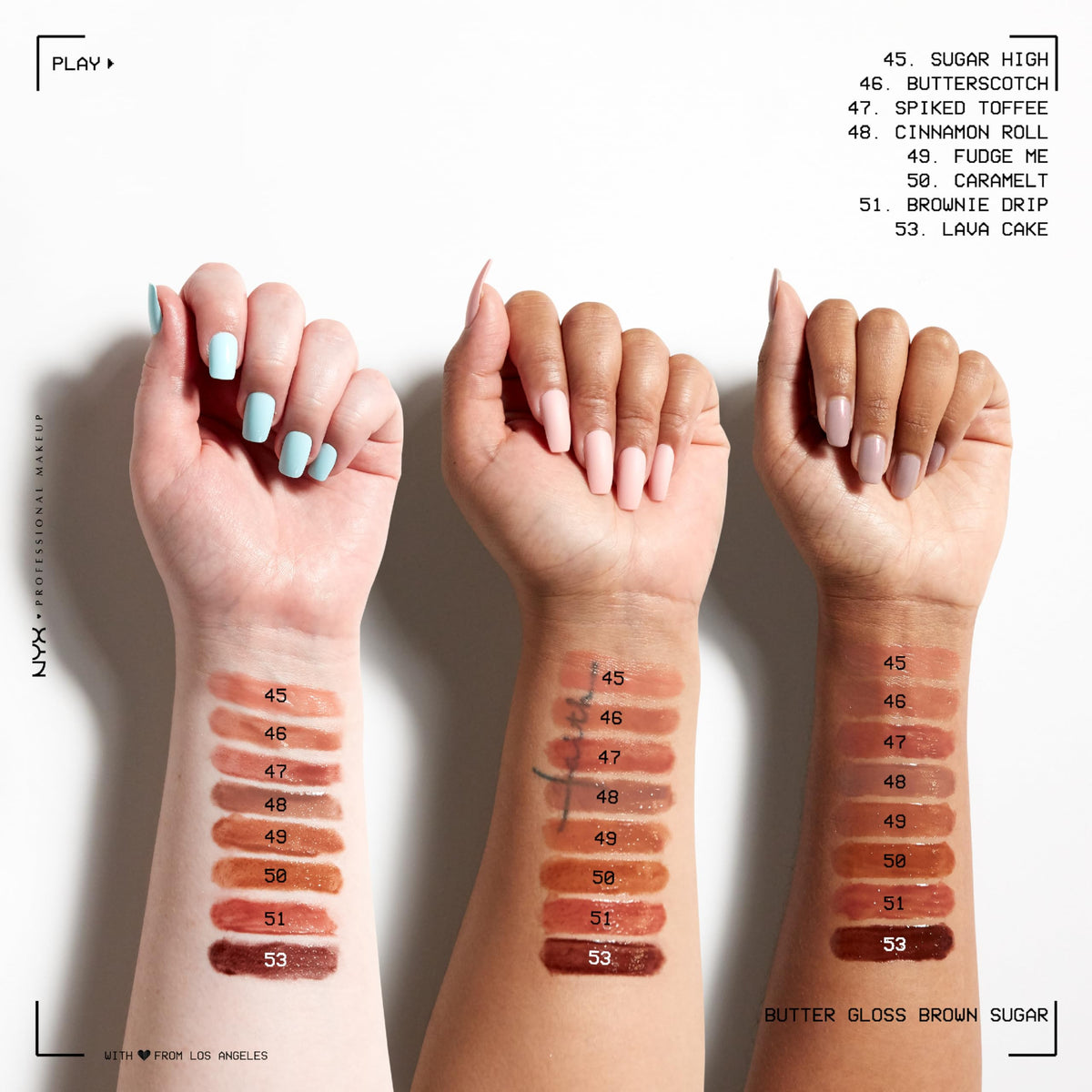 NYX Butter Gloss in a handbag lifestyle shot conveying portability and on-the-go touch-ups