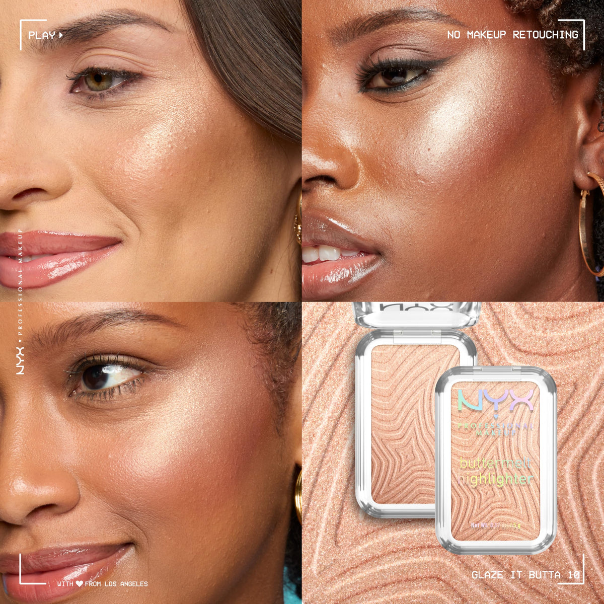 NYX PROFESSIONAL MAKEUP product applied with brush demonstrating smooth transfer and even coverage