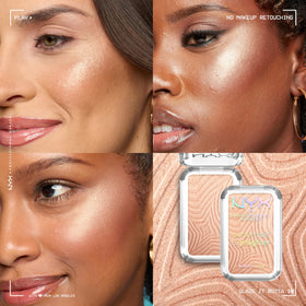 NYX PROFESSIONAL MAKEUP product applied with brush demonstrating smooth transfer and even coverage