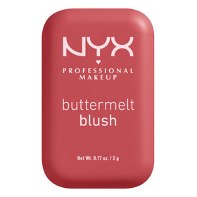 NYX Professional Makeup front pan of Buttermelt Blush showing shade and compact, easy color pickup