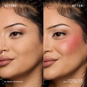 NYX Professional Makeup open compact angled view of Buttermelt Blush, travel-friendly and sleek