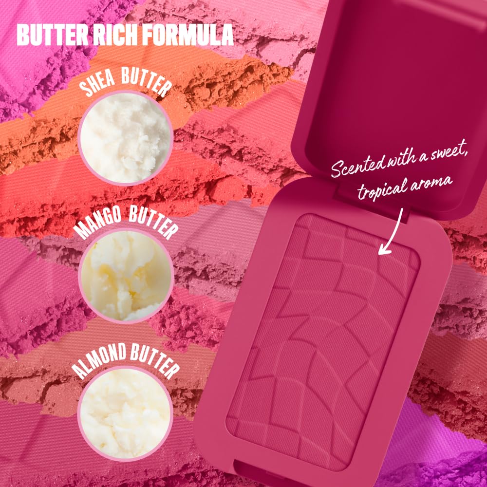 NYX PROFESSIONAL MAKEUP close-up texture of blush surface highlighting buttery blendability benefit smooth application