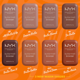 NYX PROFESSIONAL MAKEUP bronzer applied to cheekbone for natural sun-kissed warmth