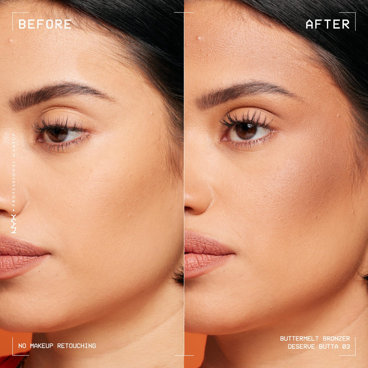 NYX PROFESSIONAL MAKEUP close-up of bronzer pan texture highlighting blendability