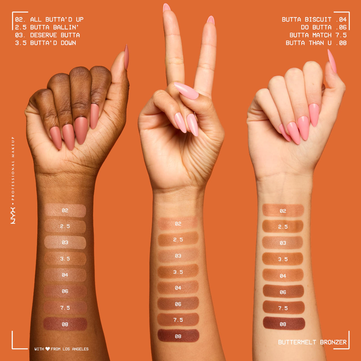 NYX PROFESSIONAL MAKEUP swatch on arm showing true-to-skin light medium neutral tone