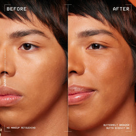 NYX PROFESSIONAL MAKEUP texture swipe showing creamy powder finish for seamless blending