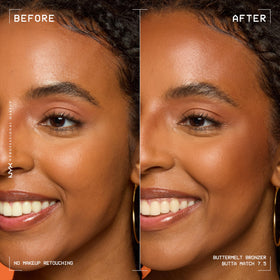 NYX PROFESSIONAL MAKEUP bronzer texture swipe on arm, shows buttery blendability