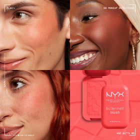 NYX PROFESSIONAL MAKEUP model wearing blush in daylight showing natural finish
