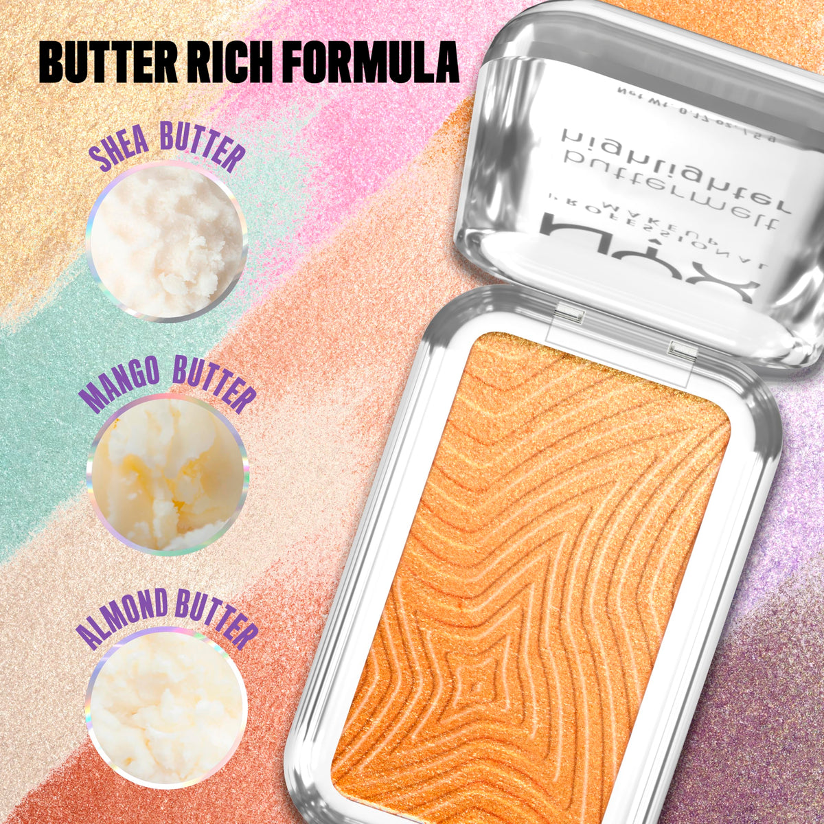 NYX PROFESSIONAL MAKEUP collarbone highlight showcasing buildable shimmer