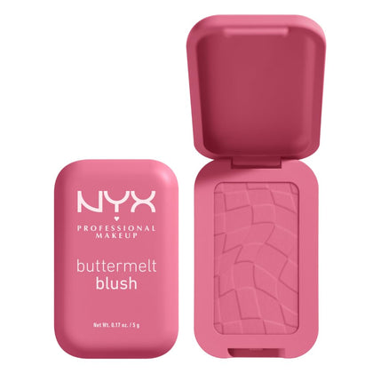 NYX Buttermelt front compact showing shade and sleek packaging benefit longwear portability