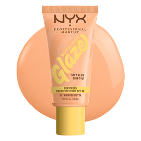 NYX Buttermelt Glaze front packaging showing product and shade