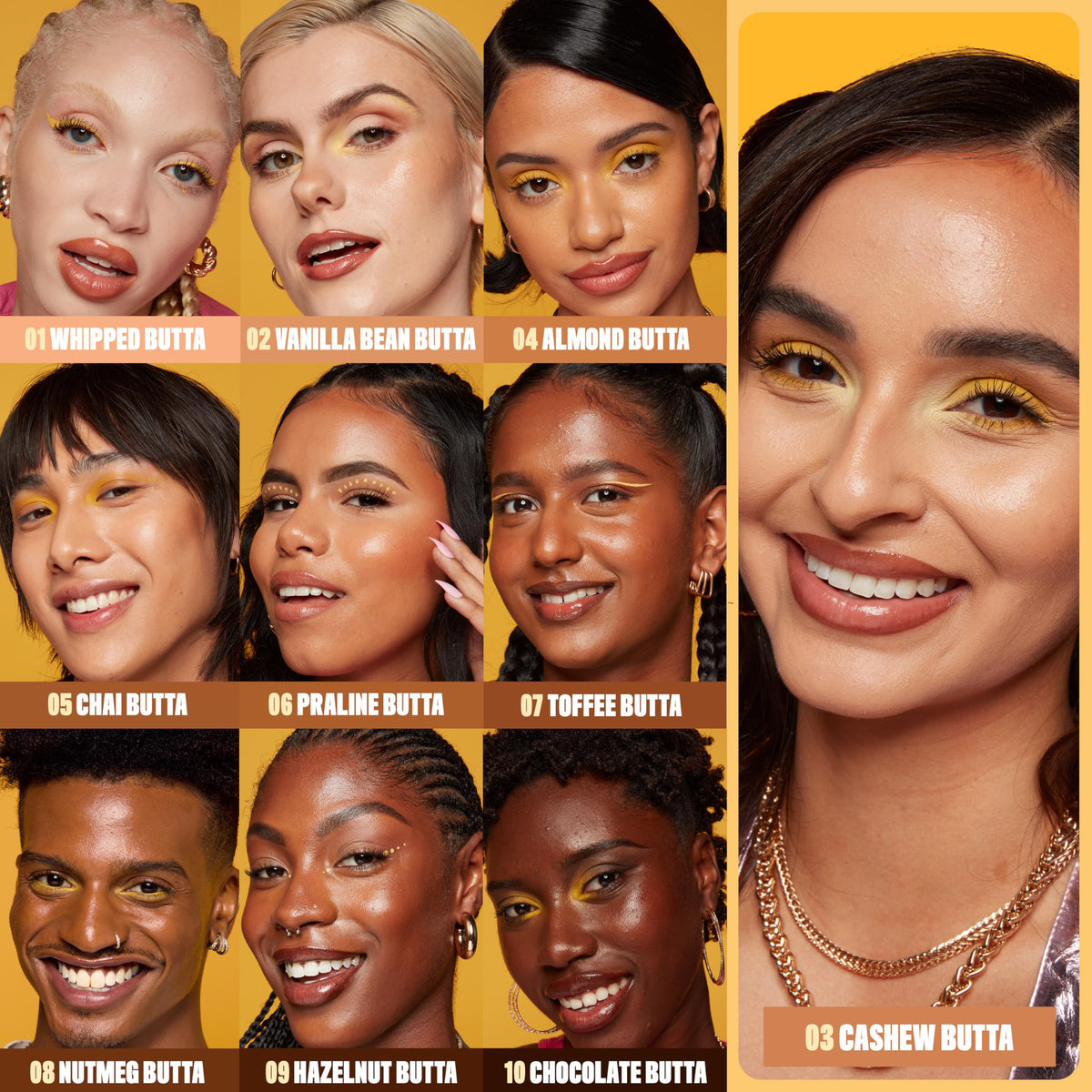 NYX PROFESSIONAL MAKEUP product beside shea and mango indicating skincare ingredients