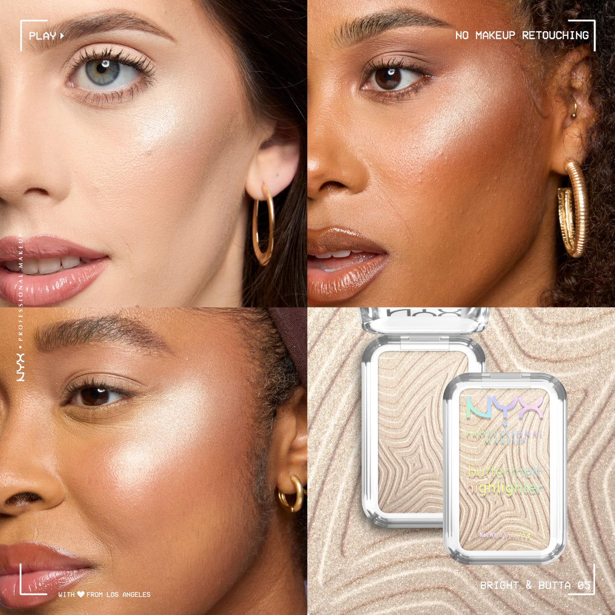 NYX PROFESSIONAL MAKEUP compact open displaying pan surface and travel-friendly design