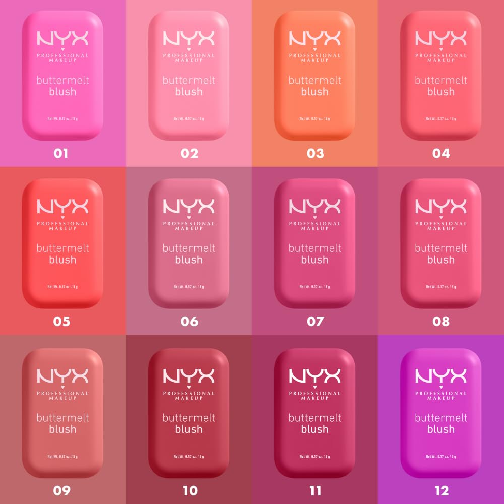 NYX PROFESSIONAL MAKEUP compact held in hand showing scale benefit travel-friendly size