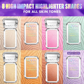 NYX PROFESSIONAL MAKEUP open product top view showing metallic reflective finish