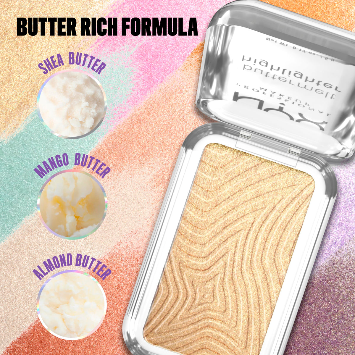 NYX PROFESSIONAL MAKEUP hand holding compact to show product size and travel-friendly benefit