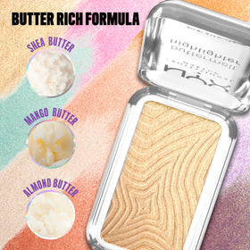 NYX PROFESSIONAL MAKEUP hand holding compact to show product size and travel-friendly benefit