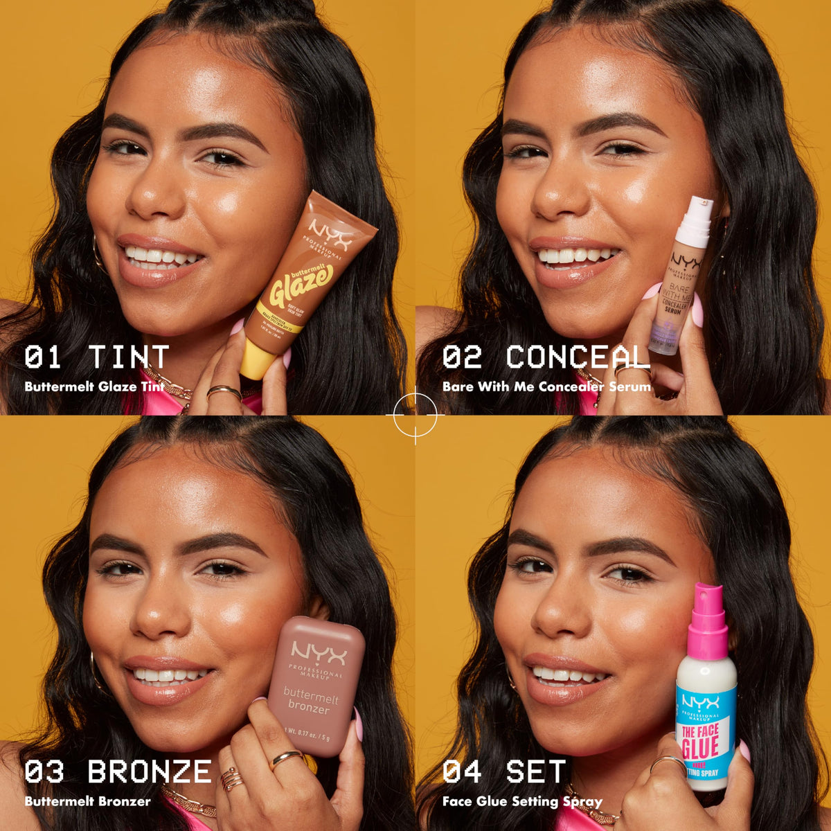 NYX PROFESSIONAL MAKEUP product beside common items illustrating size and portability