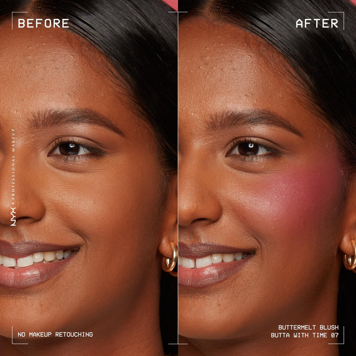NYX PROFESSIONAL MAKEUP swatches on skin showing payoff and blendability benefit