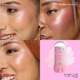 NYX PROFESSIONAL MAKEUP creamy stick tip close-up showing smooth texture for seamless blending
